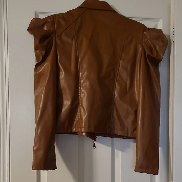 Brown Double-Breasted Women's Jacket - Picture 5 of 6